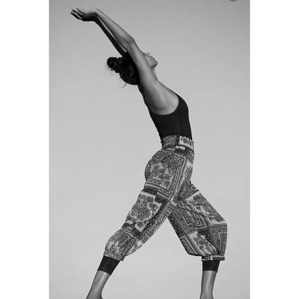 NWT Free People Movement Slouchy Multicolored Tapestry Printed Pants - Picture 12 of 16